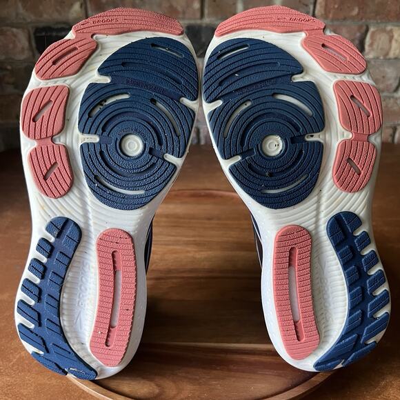 Brooks Glycerin 21 Womens 10 Blue Pink Cushion Road Running Sneakers Shoes - Picture 15 of 16